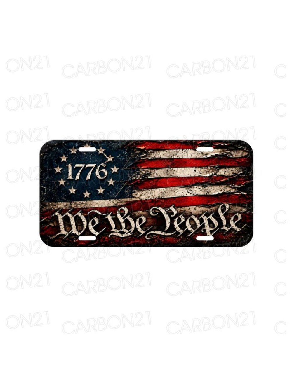 We The People American Flag USA Patriot Aluminum License Plate CAR SUV Truck NEW
